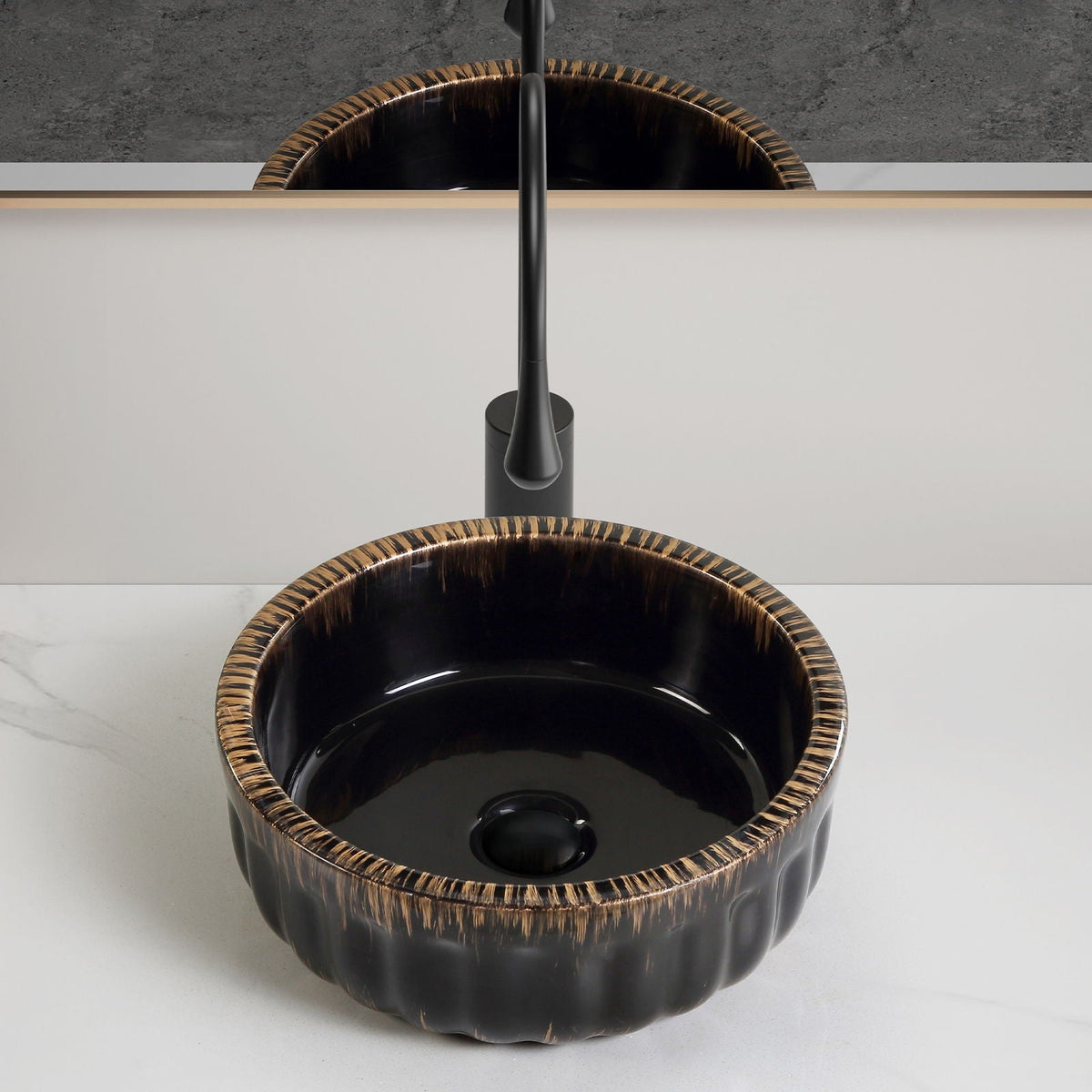 Vessel Sink, Above Counter Small Bowl - Black, photo 7 of 9