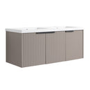 Contemporary Wall Mounted Bathroom Vanity With Resin Double Sink by HouseOfZazla