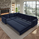 118" L-Shaped Convertible Sleeper Sofa