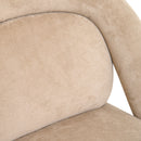 Stylish Dark Beige Velvet Lounge Chair