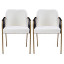 Modern Glam Upholstered Dining Chairs (Set of 2) by HouseOfZazla