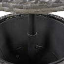 5 Pieces Patio Furniture Chair Sets, Patio Conversation Set With Wicker Cool Bar Table, Ottomans,Outdoor Furniture Bistro Sets for Porch,Backyard,Balcony,Poolside Grey