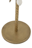 Round Iron Side Table with Botanical Details