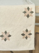 Embroidered Star Table Runner Green