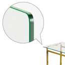 Modern Minimalist Rectangular Dining Table With Tempered Glass Top by HouseOfZazla