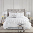7-Piece Full 100% Polyester Pieced Pleated Tufted Comforter Set
