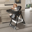 Adjustable Baby High Chair 0-6 Years, Portable Infant Feeding Seat With Safety Belt, Silent Lockable Wheels by Unique Piece Furniture
