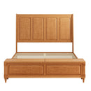 Sleigh Bed Frame With Tall Headboard And Storage Bench by HouseOfZazla