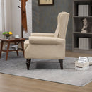 Modern Accent Chair Lounge Chair with Sturdy Wood Legs in Camel PU Leather