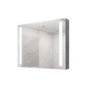 LED Medicine Cabinet With Mirror, Double Door With Defogger, Dimmer, Surface Mount by HouseOfZazla