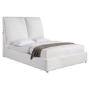 Corwyn - Queen Upholstered Panel Bed With Headboard Pillows - White by HouseOfZazla
