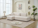 Jessica - Lamb Wool Sectional Sofa With Chaise, Versatile Configuration by HouseOfZazla