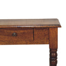 Turned Leg Writing Desk - Chestnut by Unique Piece Furniture