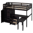 Loft Bed With Stairs, Bookshelf, Drawers, Desk & Wardrobe, Space Saving Multifunctional Furniture by Unique Piece Furniture
