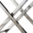 Cabinet - Silver - Faux Leather by Unique Piece Furniture