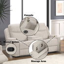 Galya - 3 Piece Living Room Set Sofa Loveseat Chair - Light Gray by Unique Piece Furniture