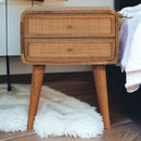 Close Knit 2 Drawer Nightstand - Oak by Unique Piece Furniture