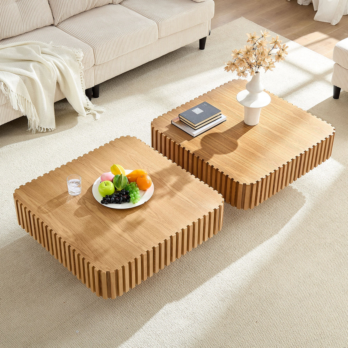 Modern Handcraft Drum Coffee Table, photo 7 of 10