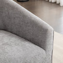 Nice Modern Upholstered Barrel Armchair, 360° Swivel