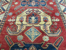 4' X 6' Vintage Handmade Turkish Kazak Pattern Wool Rug Carpet Nice