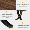 2 Person Desk With X Legs, Extra Long Office Workstation - Brown / Black by HouseOfZazla