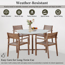 U_STYLE 5-Piece Outdoor Dining Set with Acacia Wood Chairs by HouseOfZazla