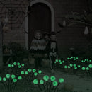 2Packs Solar Scary Eyeballs Lights Outdoor Halloween Decoration Swaying Light Halloween Path Lights Ornaments with Total 12LED IP65 Waterproof for Yar