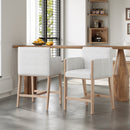 24'' Seat Height Upholstered Counter Stools with Arms - Set of 2 by HouseOfZazla