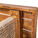 Outdoor 1pcs Acacia Wood Bench, Teak Finish by HouseOfZazla