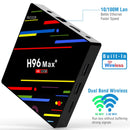 H96 Max+ Android 8.1 TV Box RK3328 Quad Core 4GB / 32GB UHD 4K VP9 H.265 WiFi_x000B__x000B_USB3.0 Smart Streaming Media Player US Plug