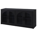 Riva 4-door Dining Sideboard Buffet Storage Credenza Black
