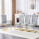 Elegant Design Alligator Skin Upholstered Dining Chairs