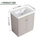 Contemporary Freestanding Bathroom Vanity With Resin Sink & Soft-Close Cabinet Doors by Unique Piece Furniture