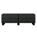Stylish Thick Wavy Door TV Cabinet with Adjustable Shelves