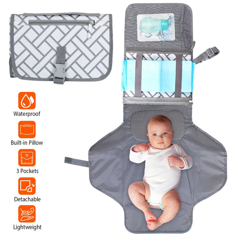 Foldable Baby Diaper Changing Pad Portable Diaper Changing Station Waterproof Nappy Changing Travel Mat, photo 3 of 8