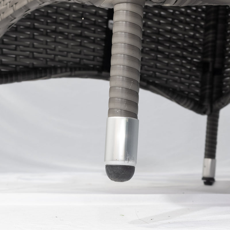 9 piece Outdoor Patio Wicker Dining Set Patio Wicker Furniture Dining Set Glass Top Grey