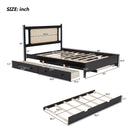 Platform Bed With 2 Big Drawers & Trundle by HouseOfZazla