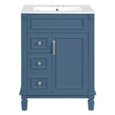 Bathroom Vanity With Sink, Compact Cabinet & 2 Drawers And Adjustable Shelf