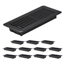 Floor Registers 4 x 10 Inch 12-Pack Iron Floor Vents for HVAC Vent Grilles by HouseOfZazla