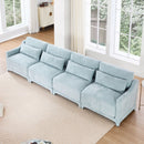 Elegant Sofa With Ergonomic Design And Lumbar Pillows by HouseOfZazla
