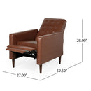 Mid-Century Modern Recliner With Button Tufted Waffle Stitch by HouseOfZazla