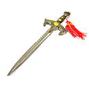 Metal Replica Knights Templar Ornate Dagger Prop with Sheath - Sharp Blade NOT A TOY