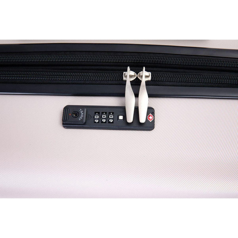 3 Piece Luggage Sets PC Lightweight & Durable Expandable Suitcase with Two Hooks, Double Spinner Wheels, TSA Lock, (21/25/29) Sand