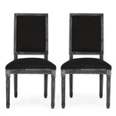 French Country Style Dining Chair With Upholstered Seating And Fluted Legs