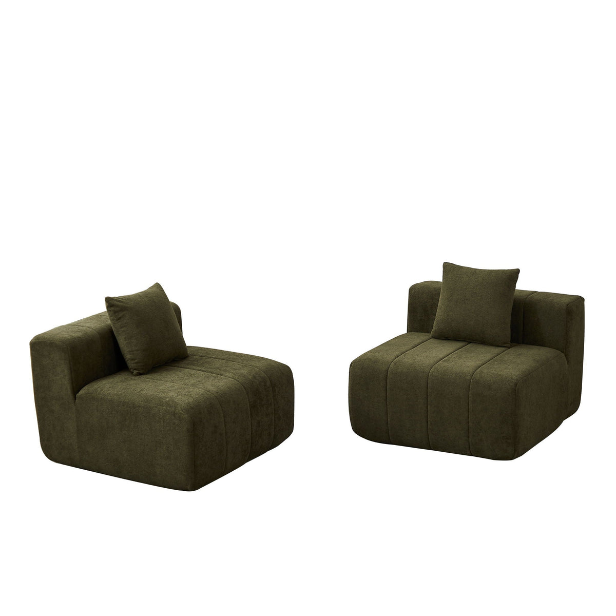 Modular Sectional Sofa With 2 Pillows, Symmetrical Design, photo 3 of 40