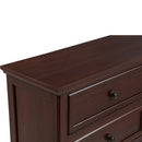 1 Piece Nightstand, 2 Drawer Storage Bedroom Furniture - Brown / Cherry by HouseOfZazla