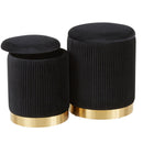 Marla - Contemporary Nesting Pleated Ottoman Set by HouseOfZazla