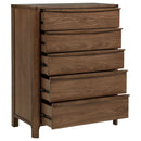Verona - 5 Drawer Chest With - Walnut by HouseOfZazla