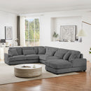 Oversized Sectional Sofa U - Shaped Sofa Couch Modern Sofa Upholstered In Soft With A Chaise Lounge For Living Room by HouseOfZazla