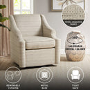 Justin - Swivel Glider Chair With 360 Degree Rotation - Tan by HouseOfZazla